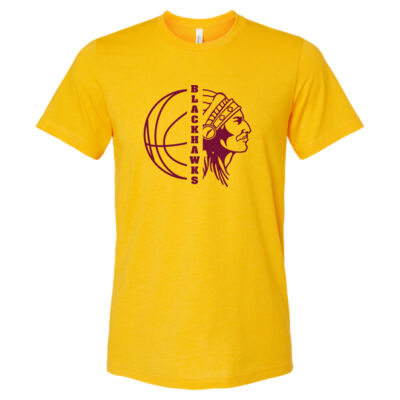 Stockton Blackhawks Basketball Logo 1 - CVC Jersey Tee Thumbnail